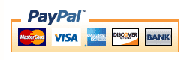 Make safe, secure credit/debit card payments through Paypal